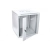 Digitus Szafa wisząca jednosekcyjna 19 12U 635/600/600mm, drzwi szklane, szara (RAL 7035), zmontowana